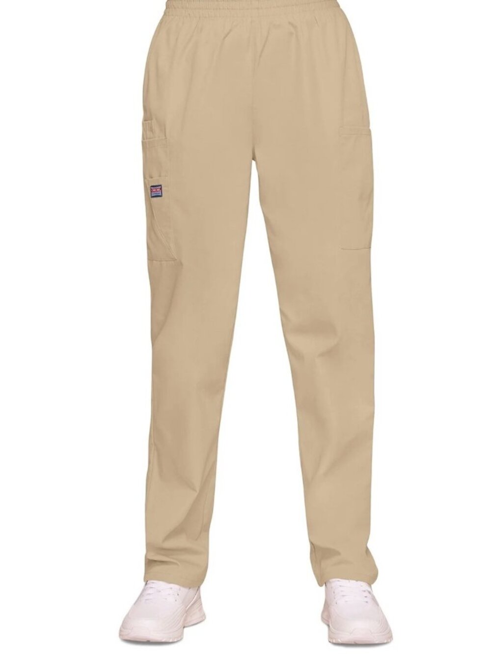 Cherokee Workwear Women's Khaki Scrub Pants Size 3X Elastic Waist Cargo Utility